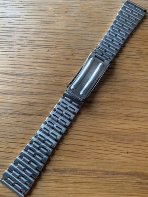 Image of Rare Vintage stainless steel gents watch strap,1960's. 19mm-(pp-02)