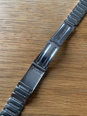 Image of Rare Vintage stainless steel gents watch strap,1960's. 20mm-(pp-03)