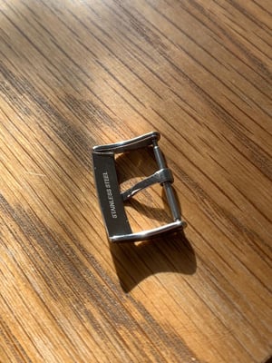 Image of omega stainless steel 16mm engraved strap buckle,NEW