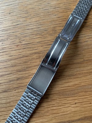 Image of Rare Vintage stainless steel gents watch strap,1960's. 18mm-(pp-04)