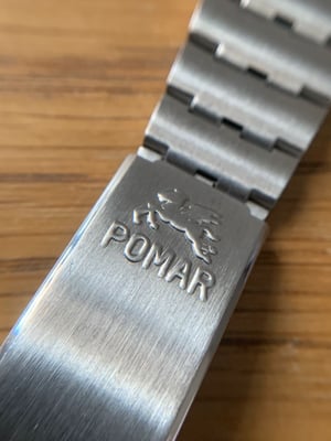 Image of Rare Vintage stainless steel gents watch strap,1960's. 19mm-(pp-01)