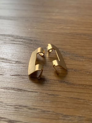 Image of Rare Pair of lugs,19mm,yellow gold colour,new.