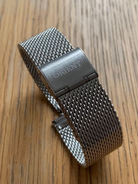 Image of Heavy Duty Orient Mesh Gents Watch Strap,18mm,New