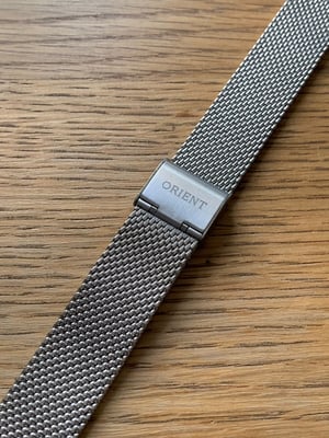 Image of Heavy Duty Orient Mesh Gents Watch Strap,18mm,New
