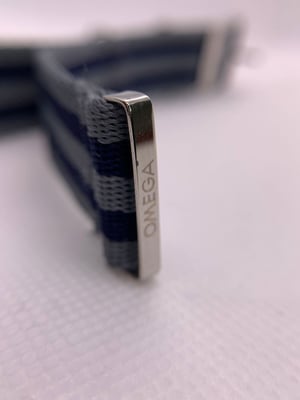 Image of Omega blue/grey Watch Strap 20mm