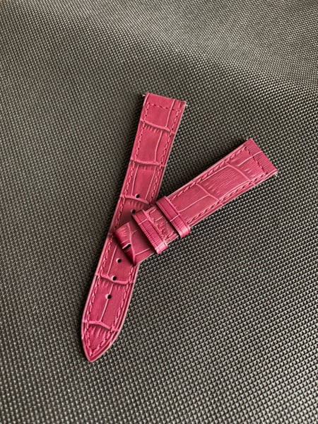 Image of Frank muller watch band brown 19mm/16  colour leather strap without buckle