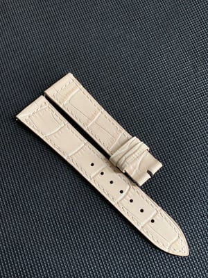 Image of Frank muller watch band 19mm/16 white colour leather strap without buckle