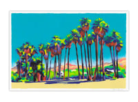 Image 1 of Palm Springs Palm Trees (giclee Print, A4)