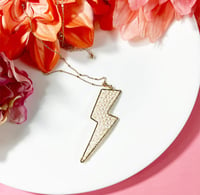 Image 4 of Lightning Bolt Beaded Pendant and Golden Necklace (7 Options)