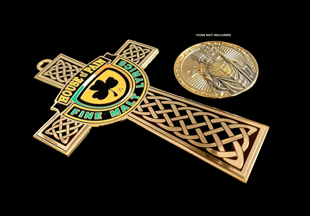 Image of ☘️ HOP LOGO WALL CROSS with IRISH BLESSING by DANNY BOY ☘️