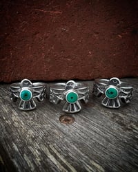 Image 2 of WL&A Handmade Old Style Heavy Ingot Royston Thunderbird Rings 