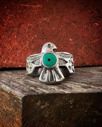 Image 4 of WL&A Handmade Old Style Heavy Ingot Royston Thunderbird Rings 