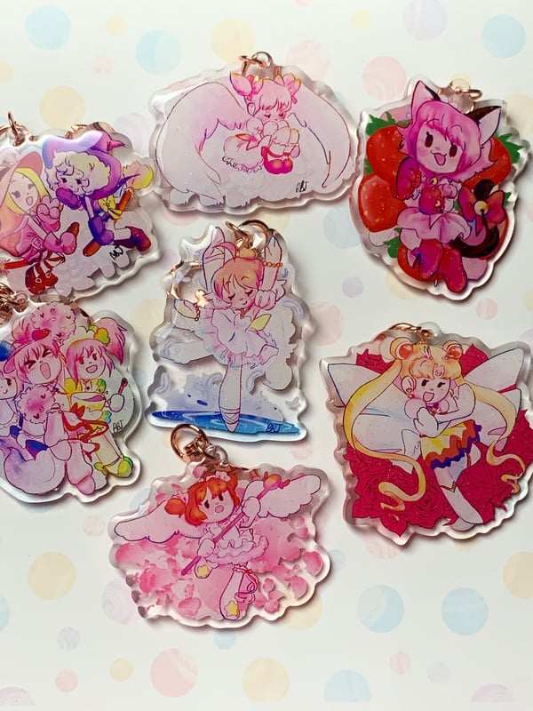 Image of Double sided Magical girl Acrylic charms