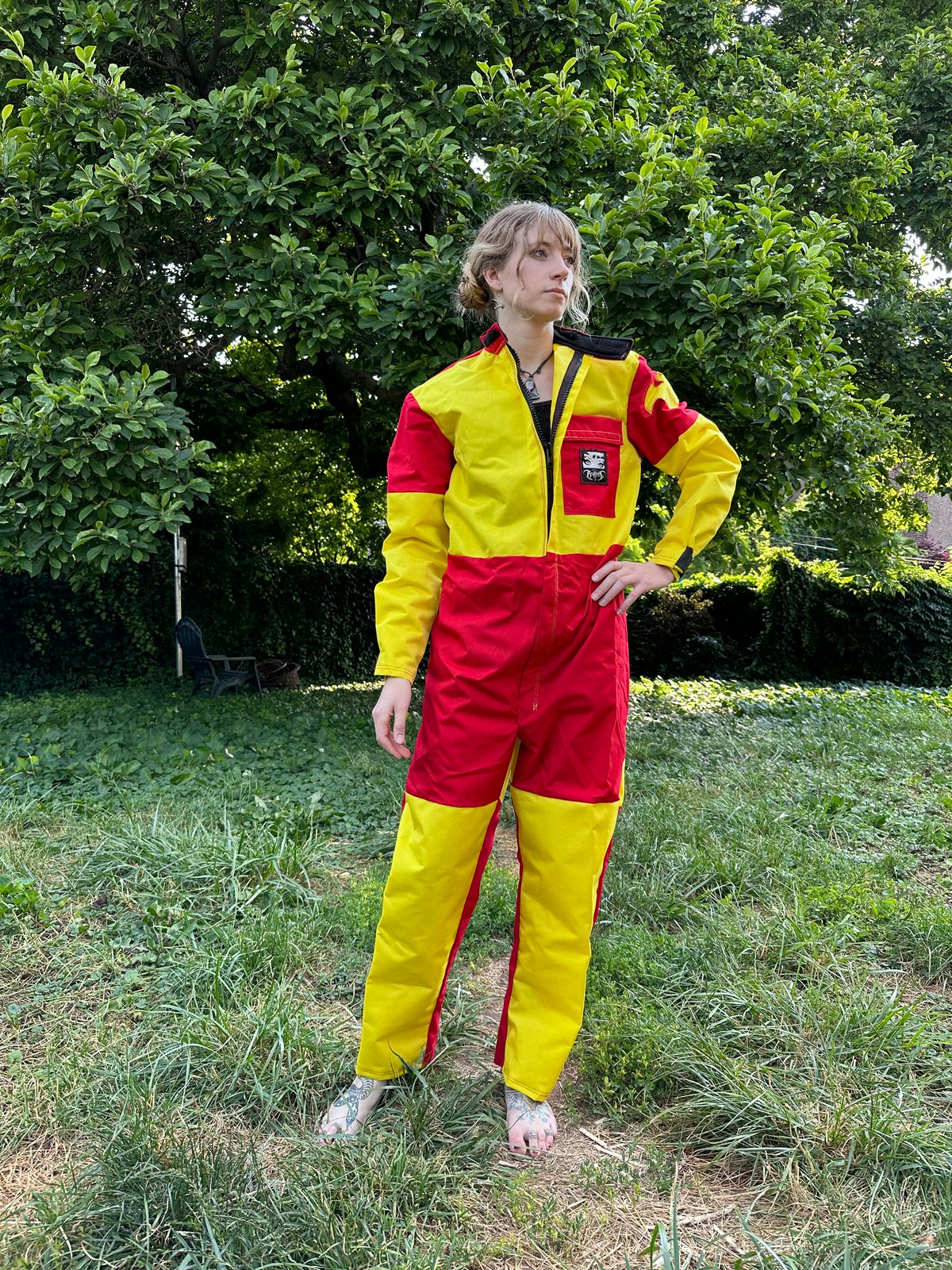 Yellow/Red Unisex Cave suit | sophireaptress