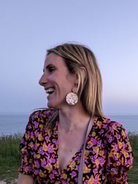 Image 3 of Luna Metallic Leather Earrings