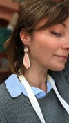 Metallic Leather Irregular Drop Earrings- Ready To Ship