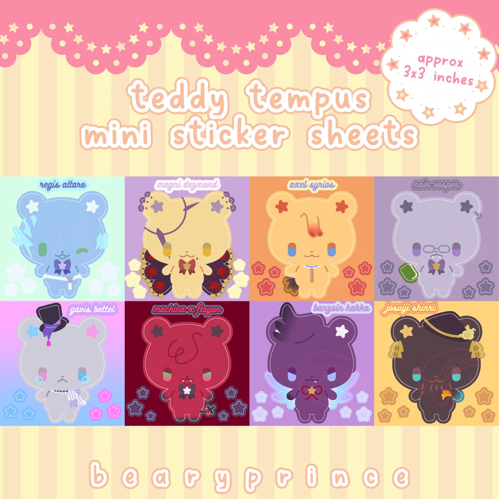 Spongeboy Sticker Sheet Beary prince spongeboy-sticker-sheet-beary-prince