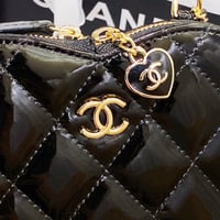 Image 2 of CC Patent Leather Heart Bag