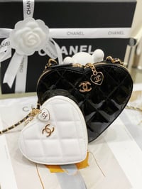 Image 3 of CC Patent Leather Heart Bag