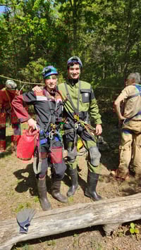 Image 5 of ELI'S Stripe Unisex Cave suit