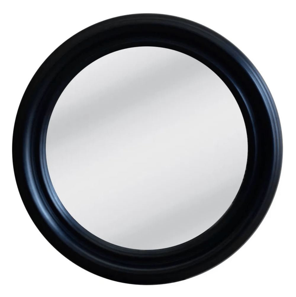 Image of Black Round Mirror
