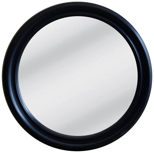 Image of Black Round Mirror