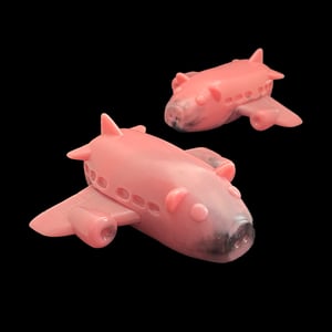 Image of Pig Plane - Pink Marbled