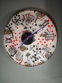 Image 1 of Poker Card 14" Resin Clock