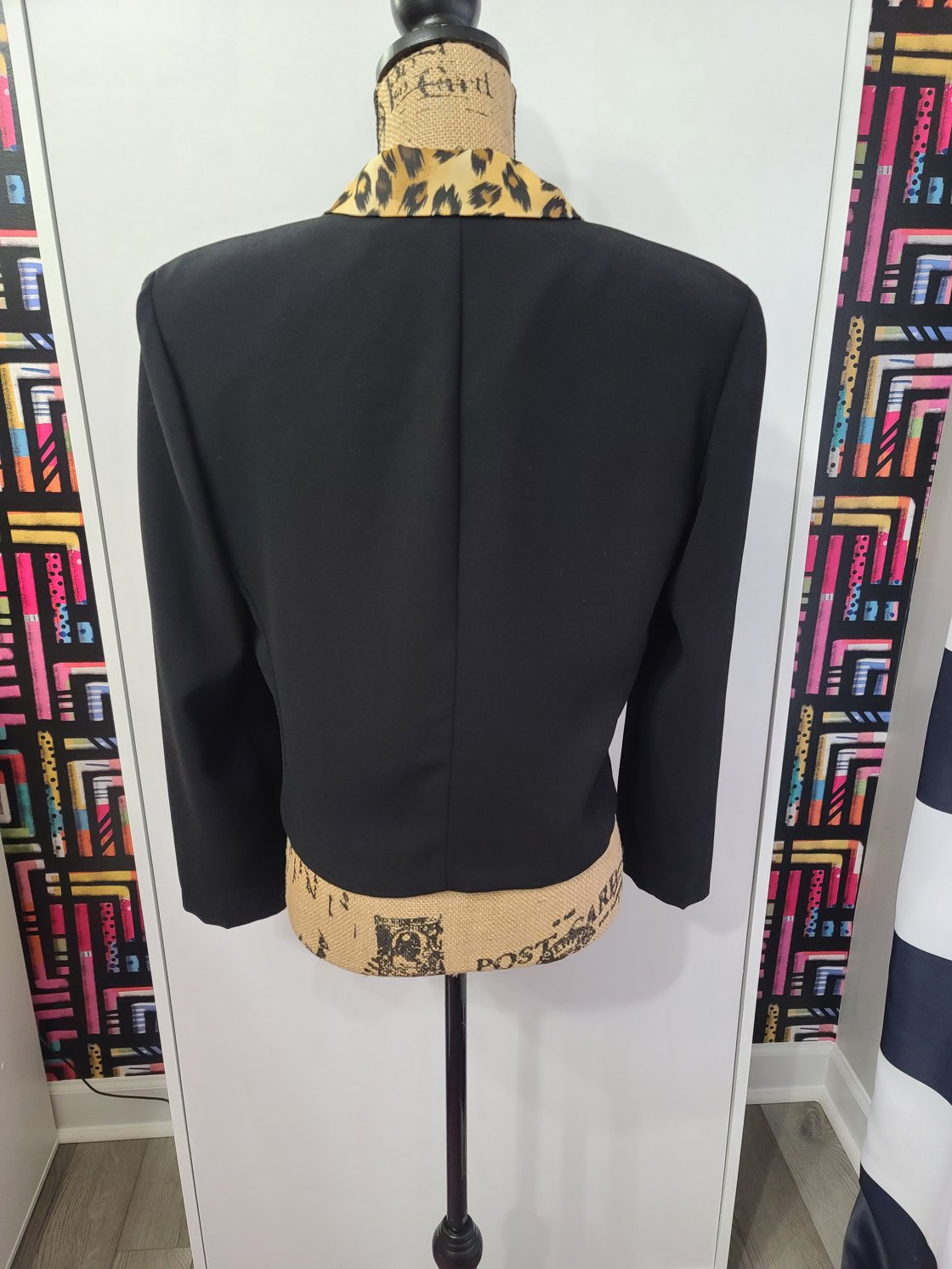 Image of Leopard Print & Black Blazer 