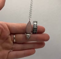 Longhorn Skull Pink Opal Necklace