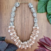 Image 1 of Dalmatian Stone Rondelle Necklace