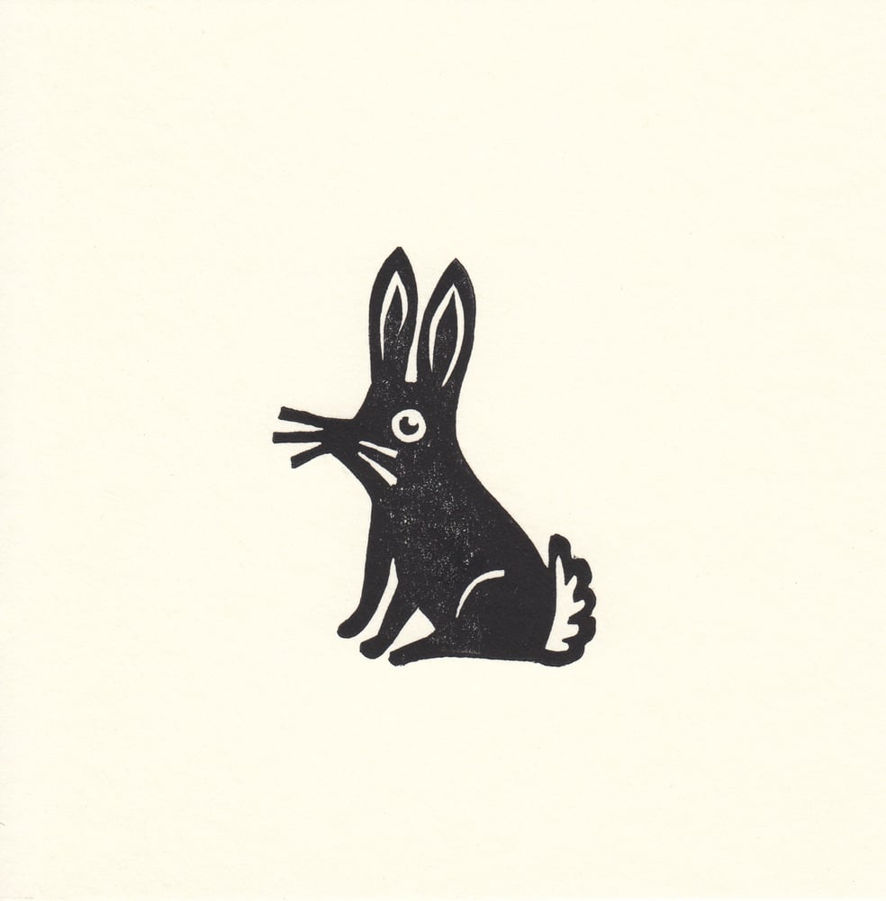 Image of Rabbit linocut
