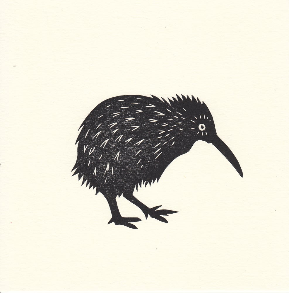 Image of Kiwi linocut