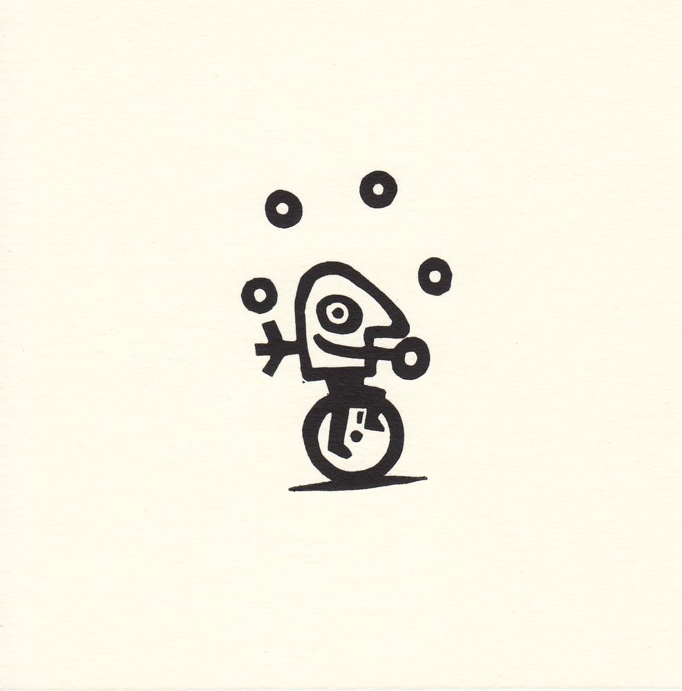 Image of Juggler linocut