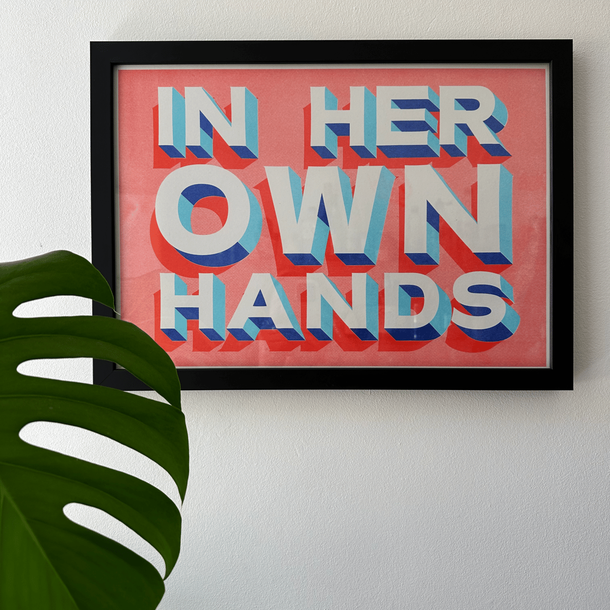 Image of 'In Her Own Hands' Risograph Print by Rachel E Millar