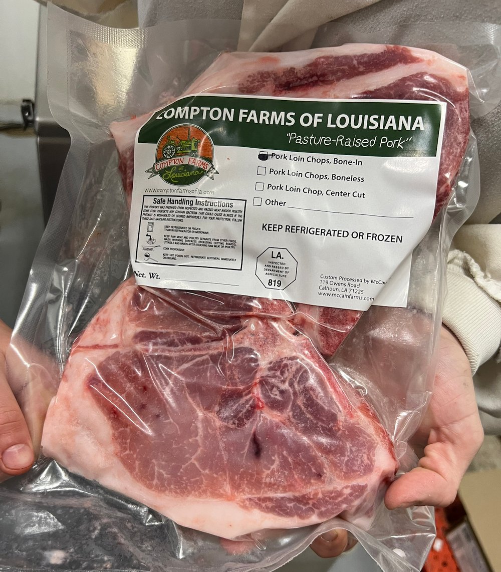TWO- 1” Bone In Pork Chops