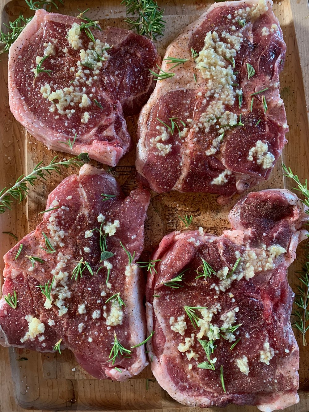TWO- 1” Bone In Pork Chops