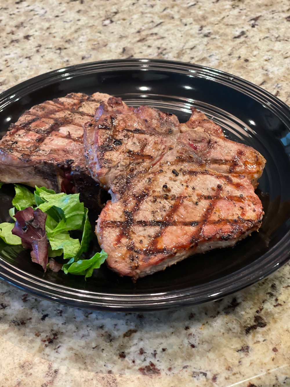 TWO- 1” Bone In Pork Chops 