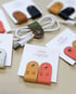 Personalised Leather Cable Tidies- Ready To Ship Image 3