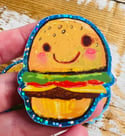 Hamburger - glitter sticker