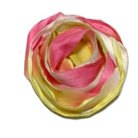 Image 5 of 10YD. SPRING BLOOMS HAND DYED SARI SILK RIBBON/HAND DYED BY COLOR KISSED SILK