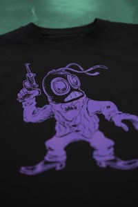 Image 3 of Homunculus Tee - Black w. purple print