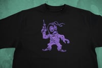 Image 5 of Homunculus Tee - Black w. purple print