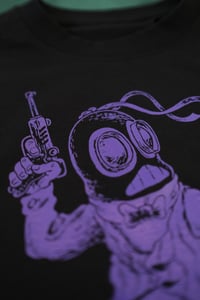 Image 4 of Homunculus Tee - Black w. purple print