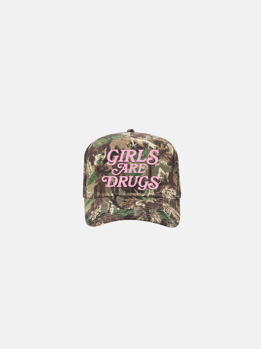 Image of GIRLS ARE DRUGS® TRUCKERS - HUNTING CAMO / PINK