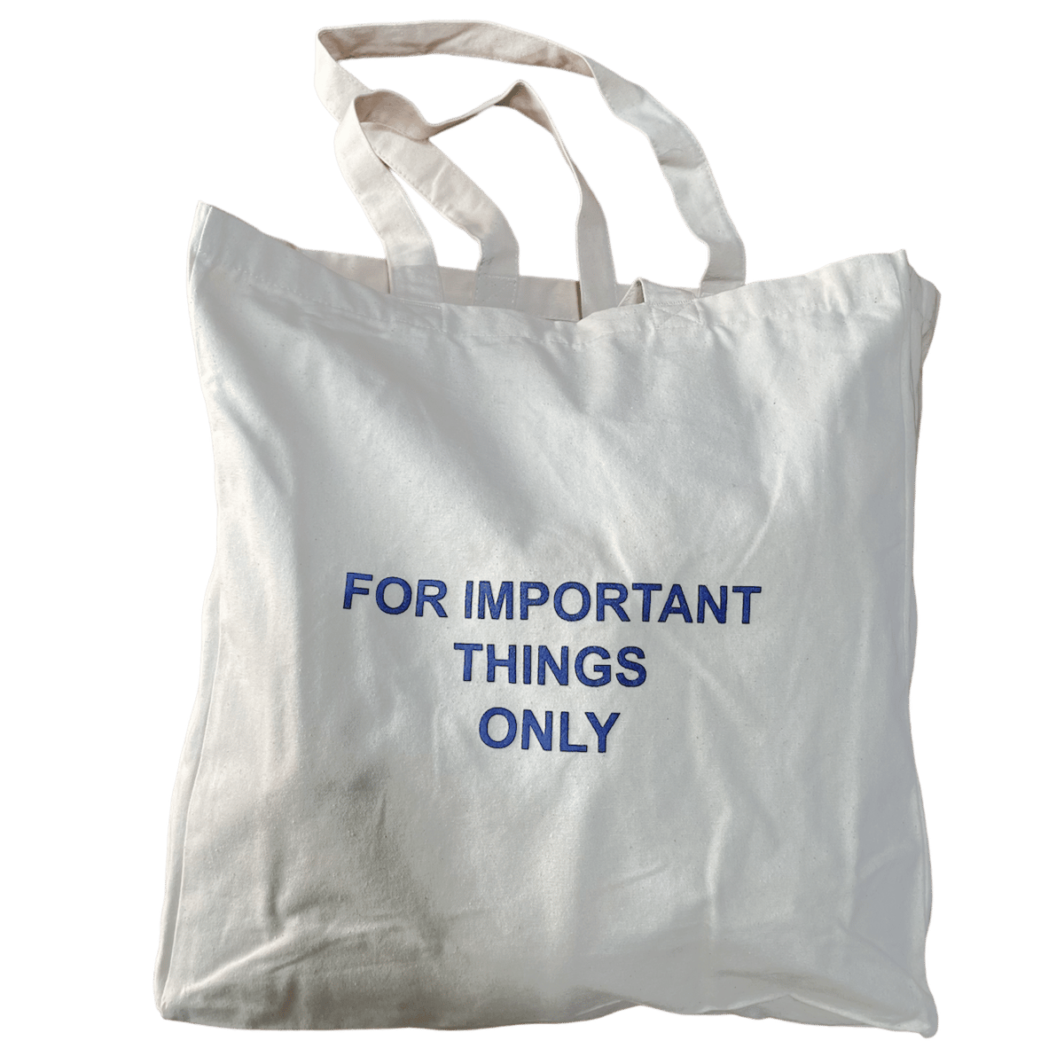 Image of TOTEBAG XL NAVY BLUE - FOR IMPORTANT THINGS ONLY