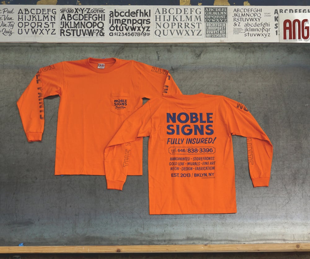 Noble Signs Official “Shop” Long Sleeve (Orange)