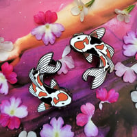 Image 2 of Koi Fish Enamel Pin