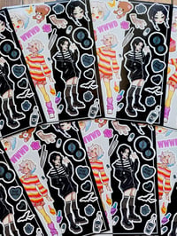 Image 1 of Wednesday and Enid sticker sheet 