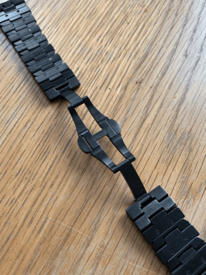 Image of Panerai Officine 24mm black stainless steel watch strap band bracelet,for Panerai Luminor GMT watch,